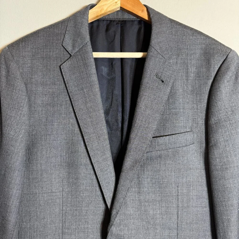 J. Crew Ludlow Slim-Fit Suit Jacket Sport Coat Blazer Mens 38R Gray Italian Wool